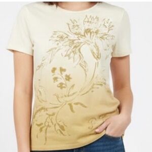 Lauren Ralph Lauren Womens T Shirt Ombre Floral Print Crew Neck Short Sleeve‎ L